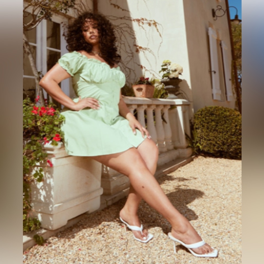 SAGE + FIG Full Size Button Up Short Sleeve Dress main image 0